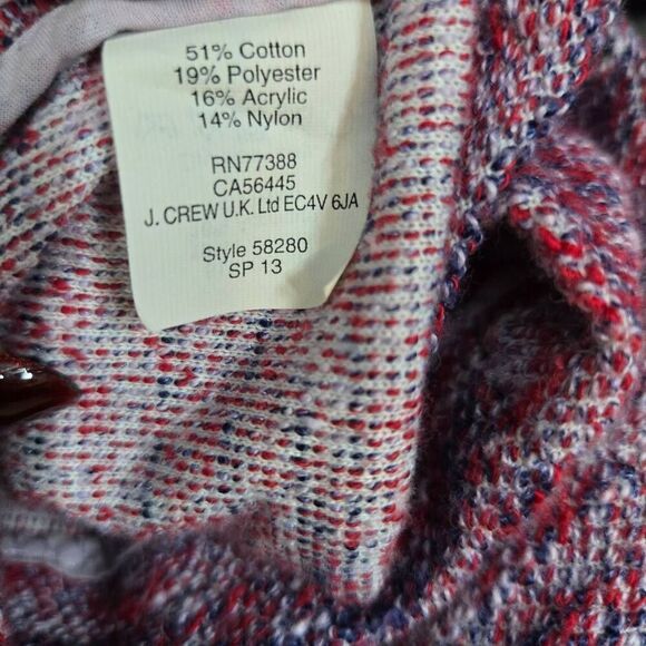 J Crew Poppy Jacket Womens Size XS  Pink Purple Tweed Long Sleeve Blazer Pockets - Picture 5 of 5